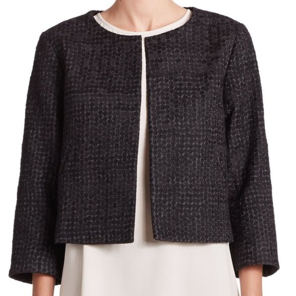 Eileen Fisher Jackets & Blazers - Eileen Fisher Black Textured Short Jacket